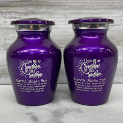 Customer Gallery - You Are My Sunshine Keepsake Urn - Purple Luster