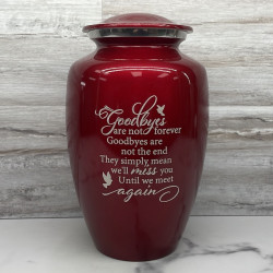 Customer Gallery - Goodbyes Are Not Forever Cremation Urn - Ruby Red