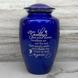 Customer Gallery - Goodbyes Are Not Forever Cremation Urn - Midnight Blue