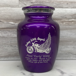 Customer Gallery - Riding with Angels Motorcycle Sharing Urn - Purple Luster