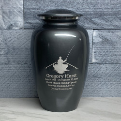 Customer Gallery - Fisherman Boat Cremation Urn - Gunmetal Gray