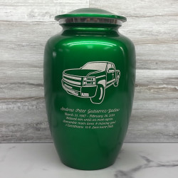 Customer Gallery - Truck I Cremation Urn - Shamrock Green