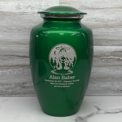 Customer Gallery - Alien UFO Cremation Urn - Shamrock Green