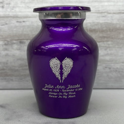 Customer Gallery - Angel Wings Keepsake Urn - Purple Luster