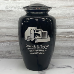 Customer Gallery - Semi Truck Cremation Urn - Jet Black