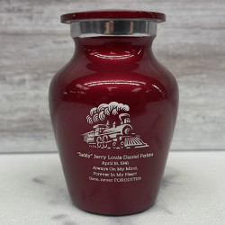 Customer Gallery - Train Keepsake Urn - Ruby Red