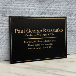 Customer Gallery - DIY Cremation Urn Plate - Black - 5.75" w x 4.25" h