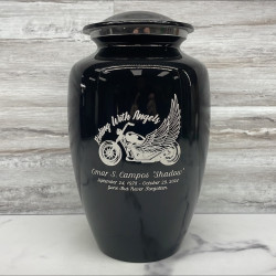 Customer Gallery - Riding with Angels Motorcycle Cremation Urn - Jet Black