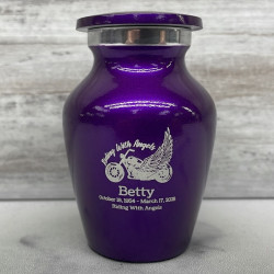Customer Gallery - Riding with Angels Motorcycle Keepsake Urn - Purple Luster