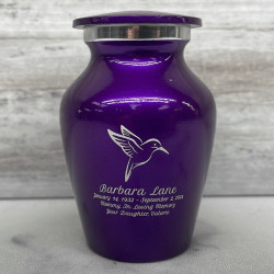 Customer Gallery - Hummingbird Keepsake Urn - Purple Luster