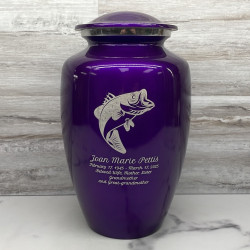 Customer Gallery - Lure Hit Fishing Cremation Urn - Purple Luster