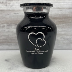 Customer Gallery - Loving Hearts Keepsake Urn - Jet Black