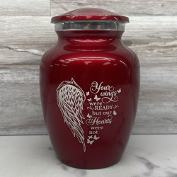 Customer Gallery - Your Wings Were Ready Sharing Urn - Ruby Red