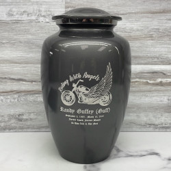 Customer Gallery - Riding with Angels Motorcycle Cremation Urn - Gunmetal Gray