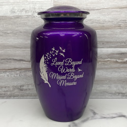 Customer Gallery - Loved Beyond Words Cremation Urn - Purple Luster