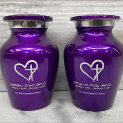 Customer Gallery - Love of Christ Keepsake Urn - Purple Luster