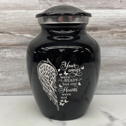 Customer Gallery - Your Wings Were Ready Sharing Urn - Jet Black