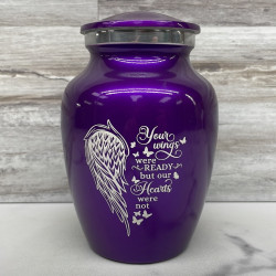 Customer Gallery - Your Wings Were Ready Sharing Urn - Purple Luster