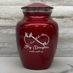 Customer Gallery - My Daughter Walks With Me Sharing Urn - Ruby Red