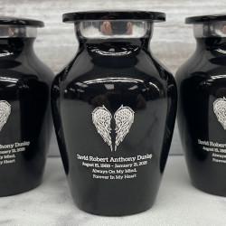 Customer Gallery - Angel Wings Keepsake Urn - Jet Black