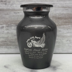 Customer Gallery - Riding with Angels Motorcycle Keepsake Urn - Gunmetal Gray