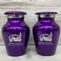 Customer Gallery - Riding with Angels Motorcycle Keepsake Urn - Purple Luster