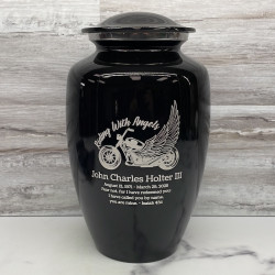 Customer Gallery - Riding with Angels Motorcycle Cremation Urn - Jet Black