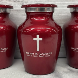Customer Gallery - Cross Keepsake Urn - Ruby Red