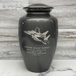 Customer Gallery - Fighter Jet Plane Cremation Urn - Gunmetal Gray