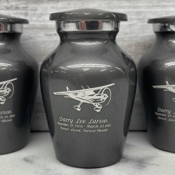 Customer Gallery - Airplane Keepsake Urn - Gunmetal Gray