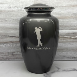 Customer Gallery - Golf Cremation Urn - Gunmetal Gray