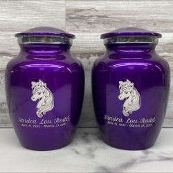 Customer Gallery - Floral Unicorn Sharing Urn - Purple Luster