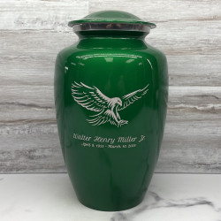 Customer Gallery - Eagle Cremation Urn - Shamrock Green