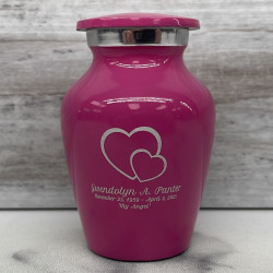 Customer Gallery - Loving Hearts Keepsake Urn - Rose Pink