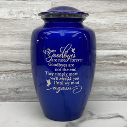 Customer Gallery - Goodbyes Are Not Forever Cremation Urn - Midnight Blue