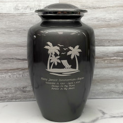 Customer Gallery - Tropical Beach Cremation Urn - Gunmetal Gray