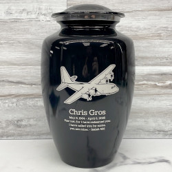 Customer Gallery - C130 Plane Cremation Urn - Jet Black