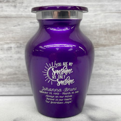 Customer Gallery - You Are My Sunshine Keepsake Urn - Purple Luster