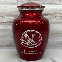 Customer Gallery - Dreaming Kitten Pet Cremation Urn - Ruby Red
