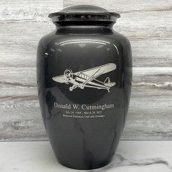 Customer Gallery - Airplane II Cremation Urn - Gunmetal Gray