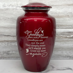 Customer Gallery - Goodbyes Are Not Forever Cremation Urn - Ruby Red