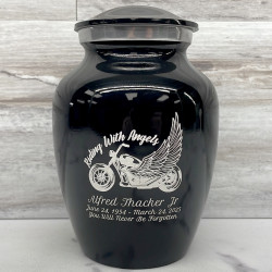 Customer Gallery - Riding with Angels Sharing Urn - Jet Black