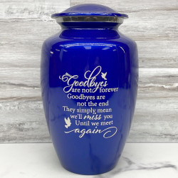 Customer Gallery - Goodbyes Are Not Forever Cremation Urn - Midnight Blue