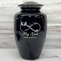 Customer Gallery - My Dad Walks With Me Cremation Urn - Jet Black