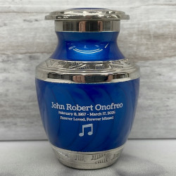 Customer Gallery - Music Note Keepsake Urn - Royal Blue