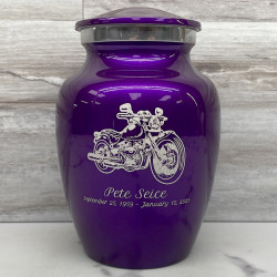Customer Gallery - Motorcycle II Sharing Urn - Purple Luster