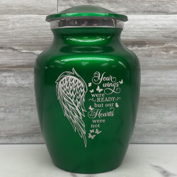 Customer Gallery - Your Wings Were Ready Sharing Urn - Shamrock Green