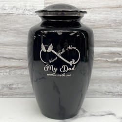 Customer Gallery - My Dad Walks With Me Cremation Urn - Jet Black