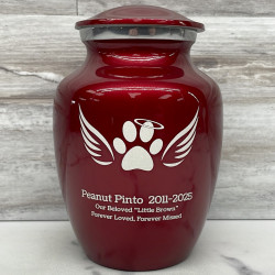 Customer Gallery - Small Angel Wings Pet Cremation Urn - Ruby Red