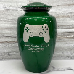 Customer Gallery - Gaming Controller Cremation Urn - Shamrock Green